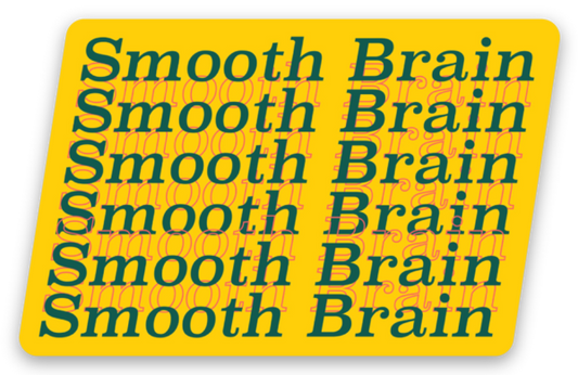 Trapezoid Smooth Brain Sticker, Yellow